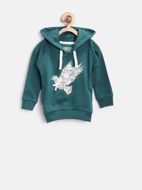 

GJ Unltd Jeans by Gini & Jony Girls Teal Green Hooded Sweatshirt
