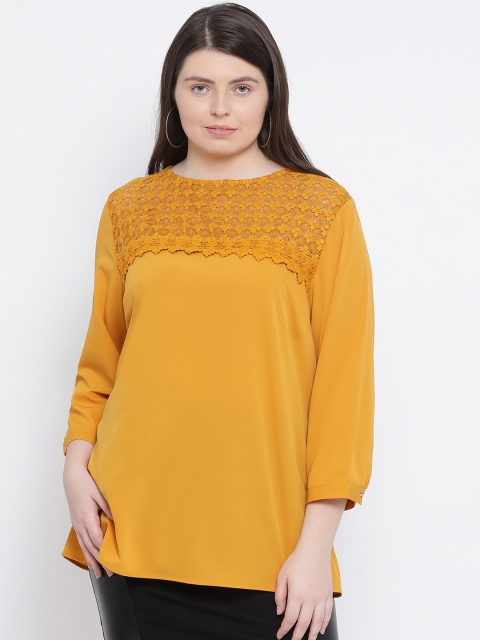

Oxolloxo Women Yellow Solid A-Line Top