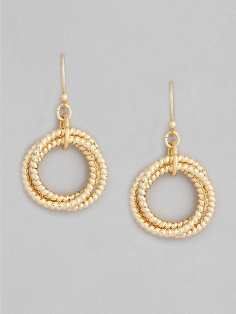 

Accessorize Gold-Toned Eternity Circle Link Drop Earrings