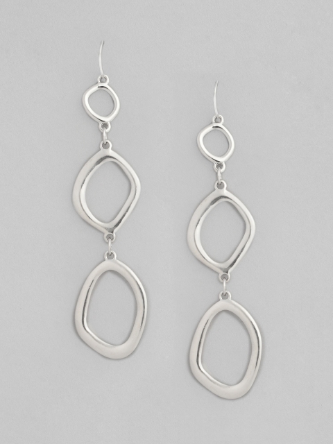 

Accessorize Silver-Toned Classic Organic Links Drop Earrings