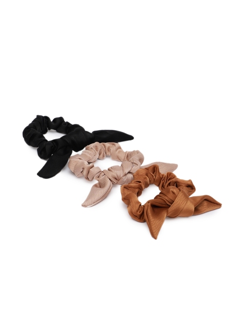 

Accessorize Set of 3 Bow Ponytail Holders, Black