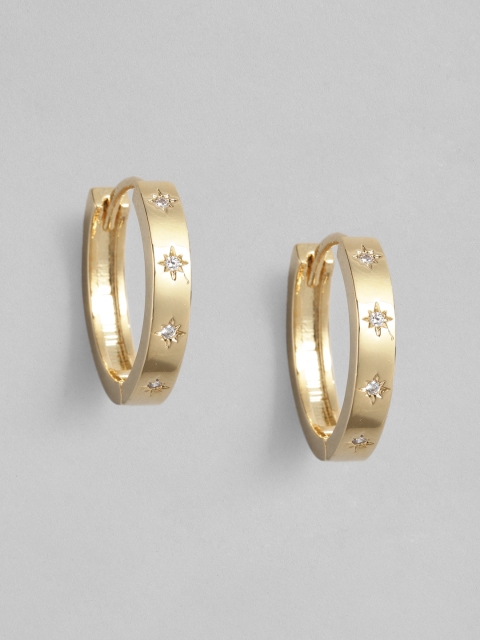 

Accessorize Gold-Plated Cubic Zirconia Studded Circular Hoop Earrings