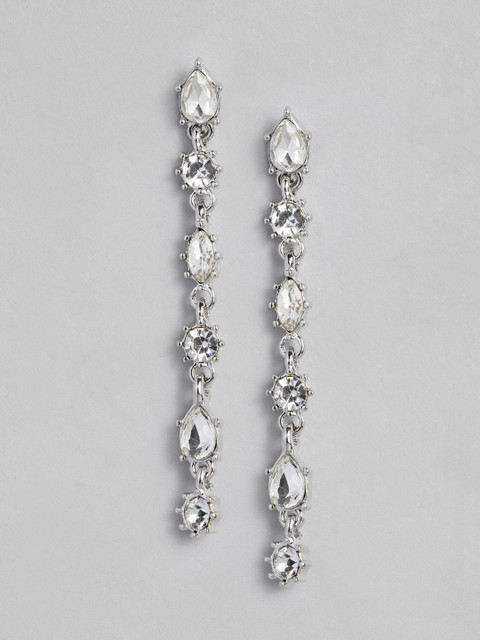 

Accessorize Silver-Toned Contemporary Slinky Drop Earrings