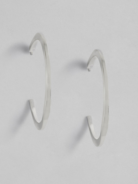 

Accessorize Silver-Toned Circular Half Hoop Earrings
