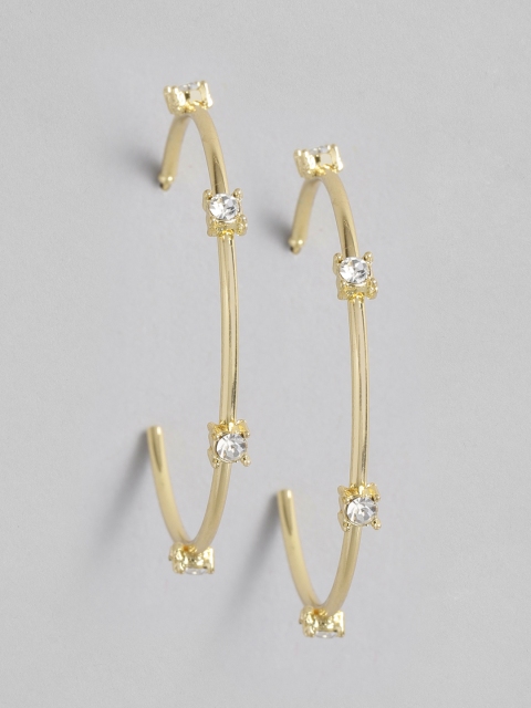

Accessorize Gold-Toned Circular Half Hoop Earrings