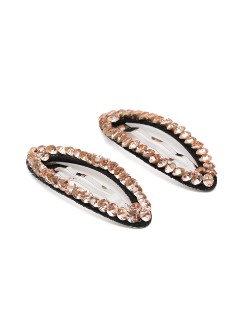 

Accessorize Rose Gold-Toned Set of 2 Embellished Tic Tac Hair Clips