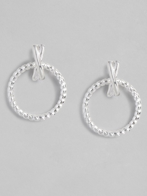 

Accessorize Silver-Toned Circular Drop Earrings