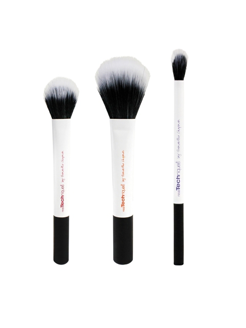 

Real Techniques Duo-Fibre Set of 3 Limited Edition Brushes, White