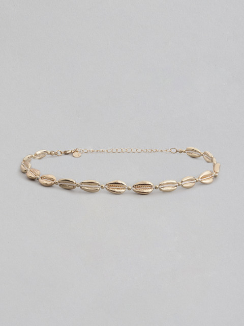 

Accessorize Gold-Toned & Off-White Cowry Shell Choker Necklace