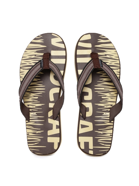 

Wildcraft Men Beige & Brown Printed Flip-Flops