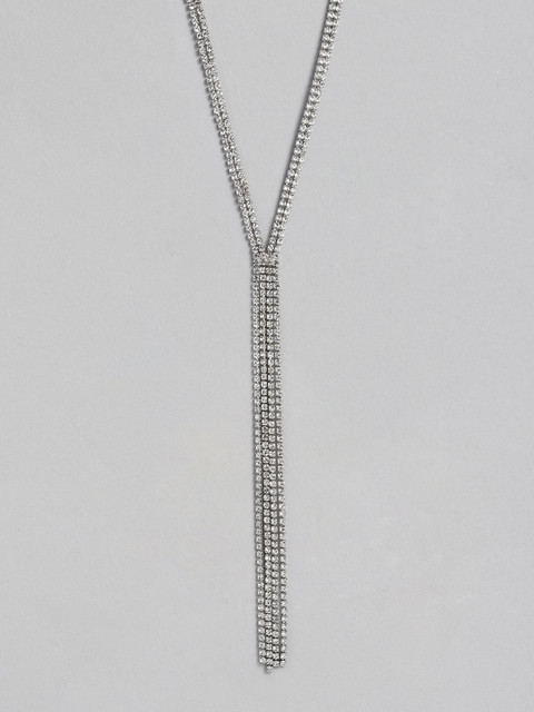 

Accessorize Silver-Toned Crystal Studded Necklace