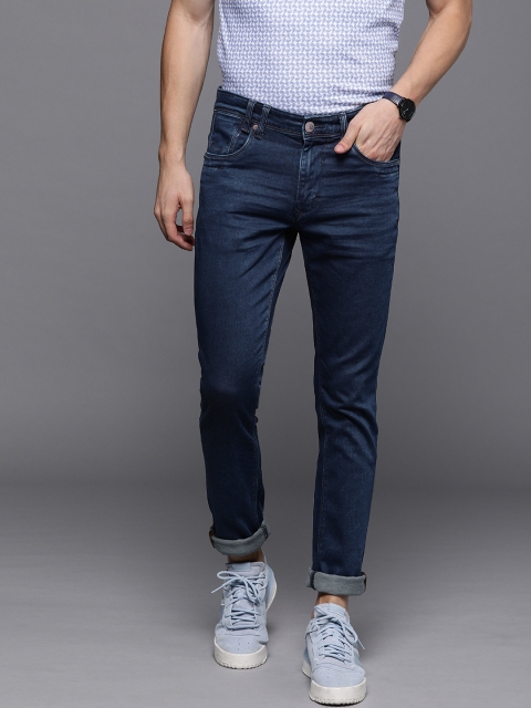 

Louis Philippe Jeans Men Blue Albert Super Slim Fit Low-Rise Clean Look Stretchable Jeans