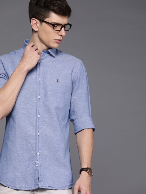 

Louis Philippe Sport Men Blue Super Slim Fit Solid Casual Shirt