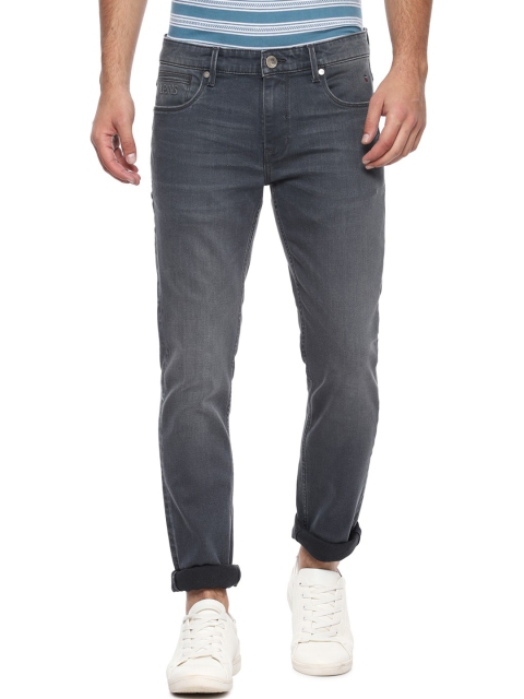 

Louis Philippe Jeans Men Grey Slim Fit Low-Rise Light Fade Stretchable Jeans