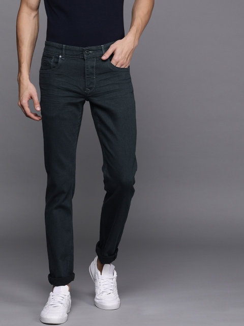 

Louis Philippe Jeans Men Blue Matt Slim Fit Low-Rise Clean Look Stretchable Jeans