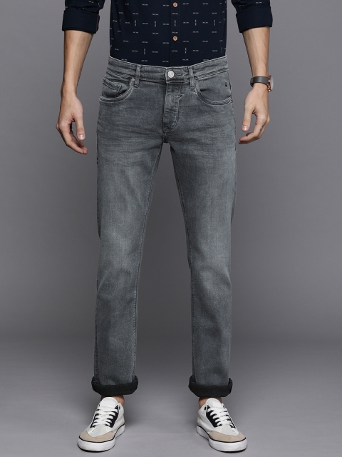

Louis Philippe Jeans Men Grey Matt Slim Fit Low-Rise Clean Look Stretchable Jeans