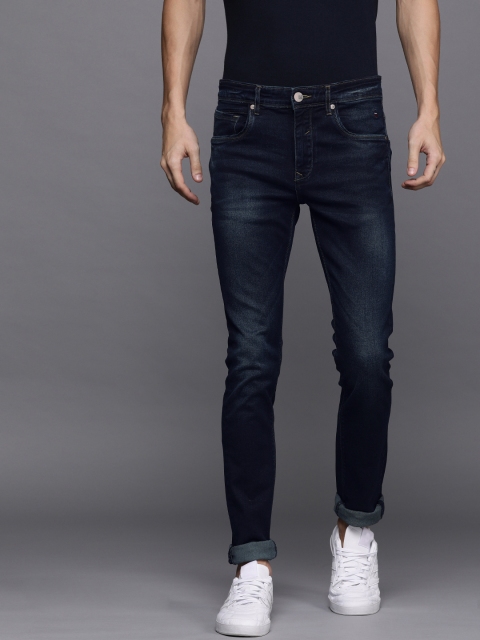 

Louis Philippe Jeans Men Blue Albert Super Slim Fit Low-Rise Clean Look Stretchable Jeans