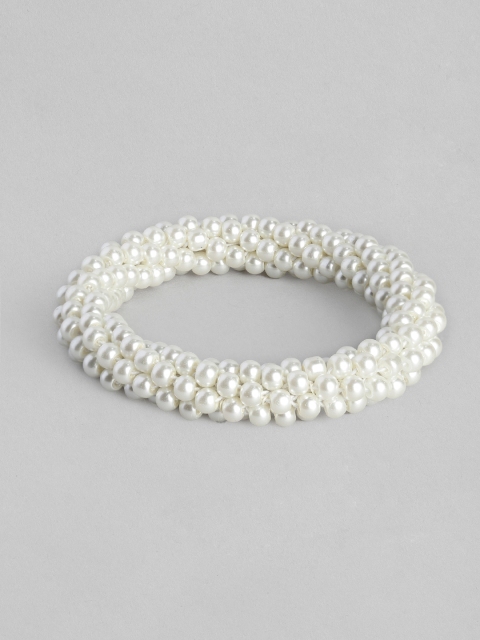 

Accessorize White Pearl Bobble Elasticated Bracelet