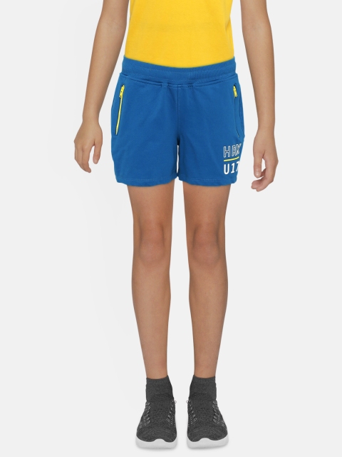 

HRX by Hrithik Roshan Boys Mykonos Blue Solid Regular Fit Bio wash Lifestyle Shorts
