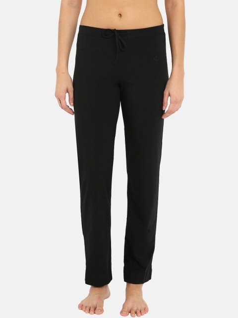 

Jockey Athleisure Women Black Solid Slim Tapered Fit Lounge Pants