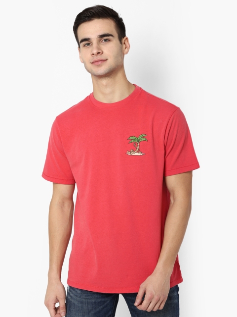 

AMERICAN EAGLE OUTFITTERS Men Red Printed Round Neck T-shirt