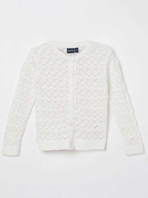 

Juniors by Lifestyle Girls White Open Knit Cardigan