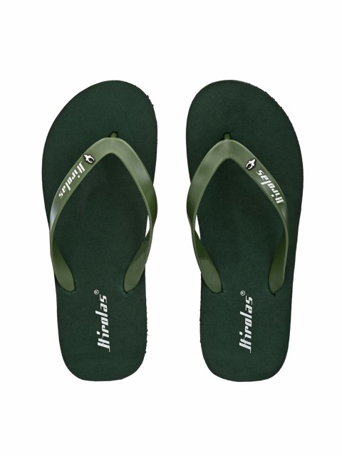 

HIROLAS Men Green Printed Thong Flip-Flops