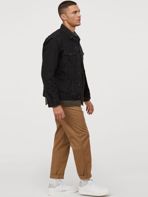

H&M Men Black Solid Denim Sustainable Jacket