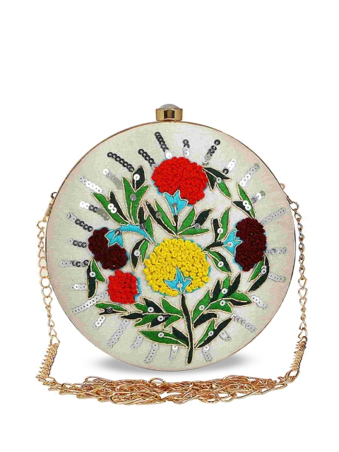 

Anekaant Multicoloured Embroidered Clutch, Multi