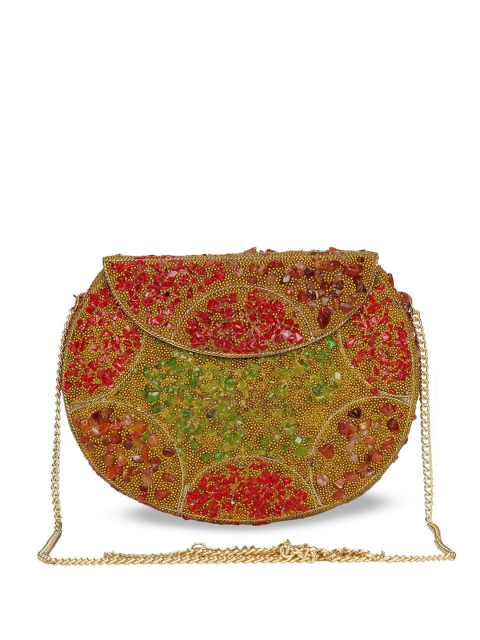 

Anekaant Gold-Toned Embellished Clutch