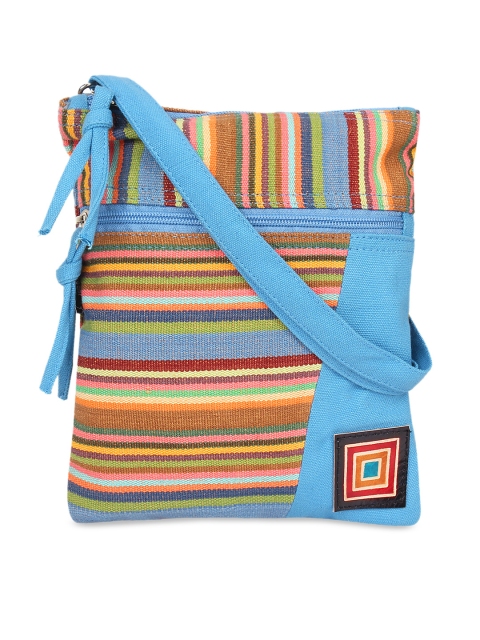 

Anekaant Multicoloured Striped Sling Bag, Multi