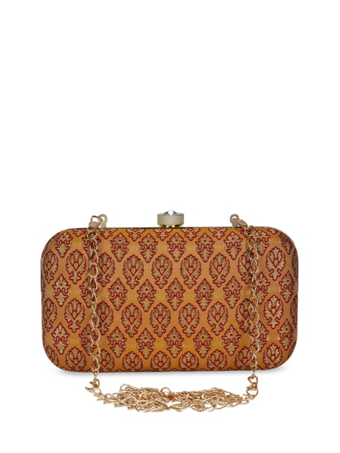 

Anekaant Red & Orange Textured Clutch