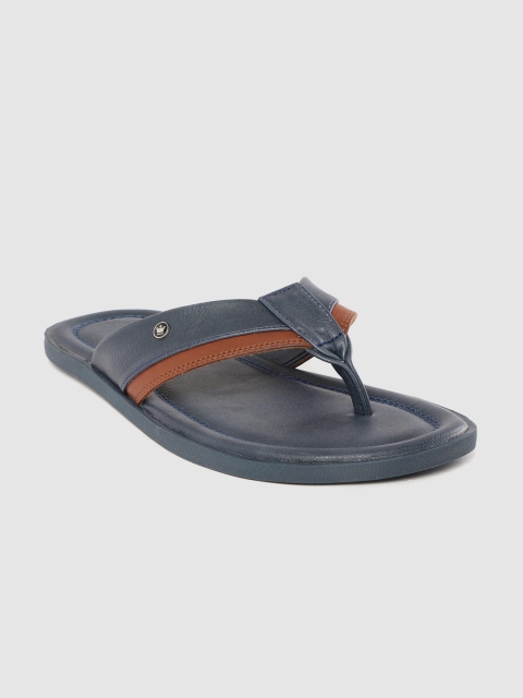 

Louis Philippe Men Navy Blue & Brown Comfort Sandals
