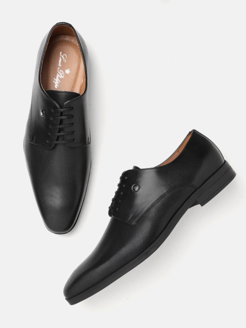 

Louis Philippe Men Black Perforated Leather Formal Derbys