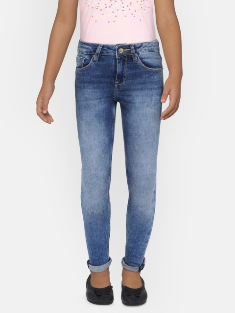 

Lee Cooper Girls Blue Pearl Skinny Fit Mid-Rise Clean Look Stretchable Jeans