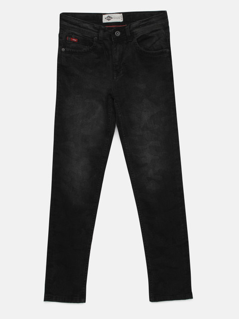 

Lee Cooper Boys Black Slim Fit Mid-Rise Clean Look Stretchable Jeans