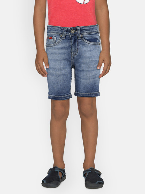 

Lee Cooper Boys Blue Washed Regular Fit Denim Shorts