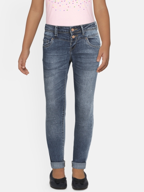 

Lee Cooper Girls Blue Slim Fit Mid-Rise Clean Look Stretchable Jeans