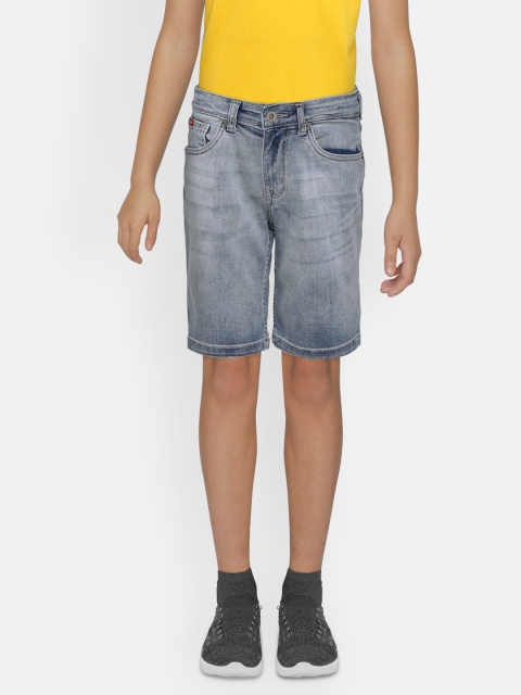 

Lee Cooper Boys Blue Washed Regular Fit Denim Shorts