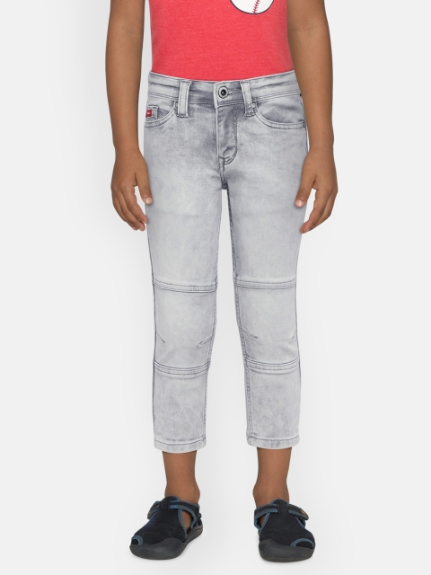 

Lee Cooper Boys Grey Skinny Fit Mid-Rise Clean Look Stretchable Jeans