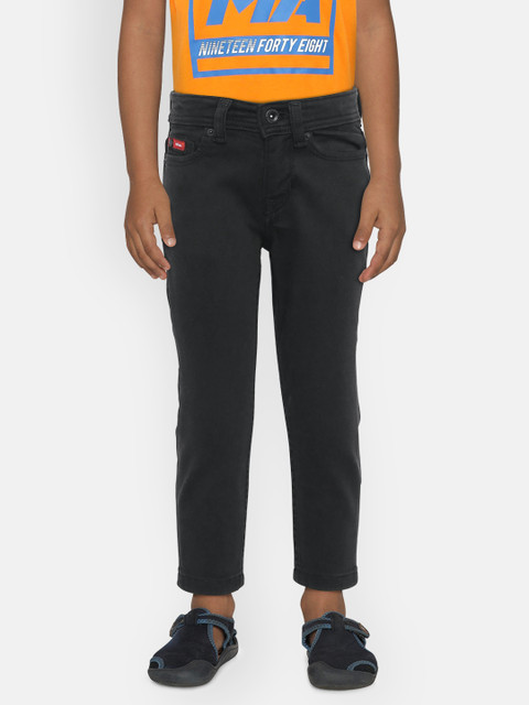 

Lee Cooper Boys Black Skinny Fit Mid-Rise Clean Look Stretchable Jeans