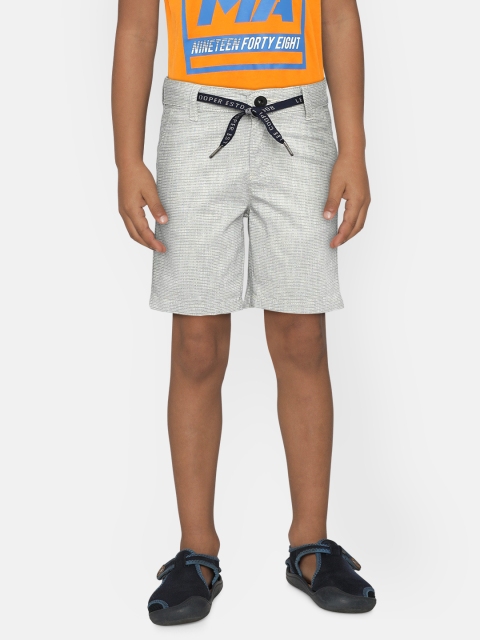 

Lee Cooper Boys Grey Self Design Regular Fit Regular Shorts