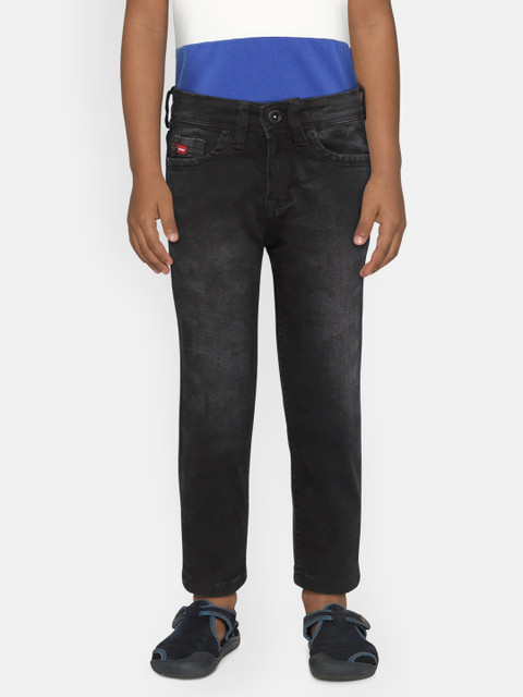 

Lee Cooper Boys Black Slim Fit Mid-Rise Clean Look Stretchable Jeans
