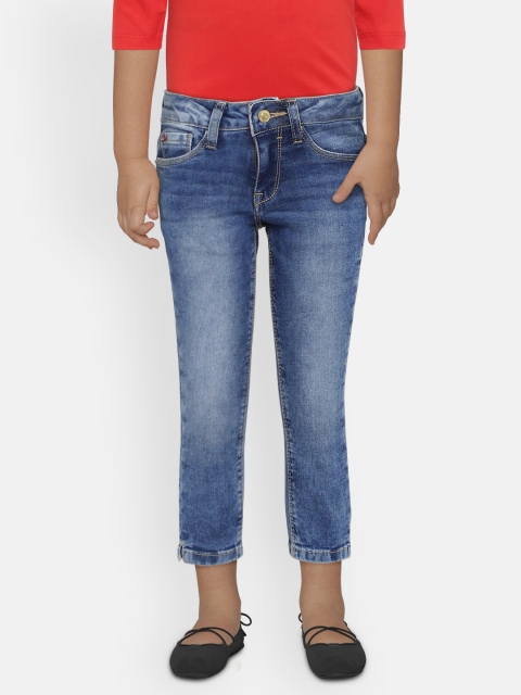 

Lee Cooper Girls Blue Pearl Skinny Fit Mid-Rise Clean Look Stretchable Jeans