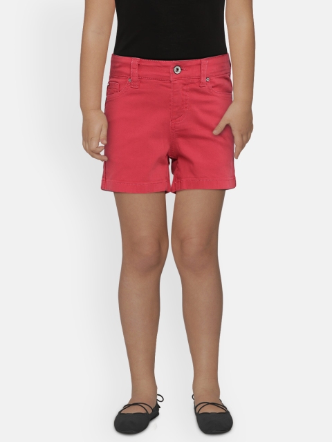 

Lee Cooper Girls Red Solid Regular Fit Denim Shorts