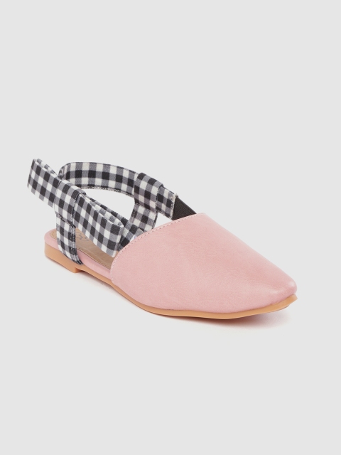 

Street Style Store Women Pink & Black Checked Flats