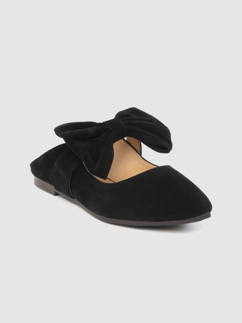 

Street Style Store Women Black Solid Bow Detail Ballerinas