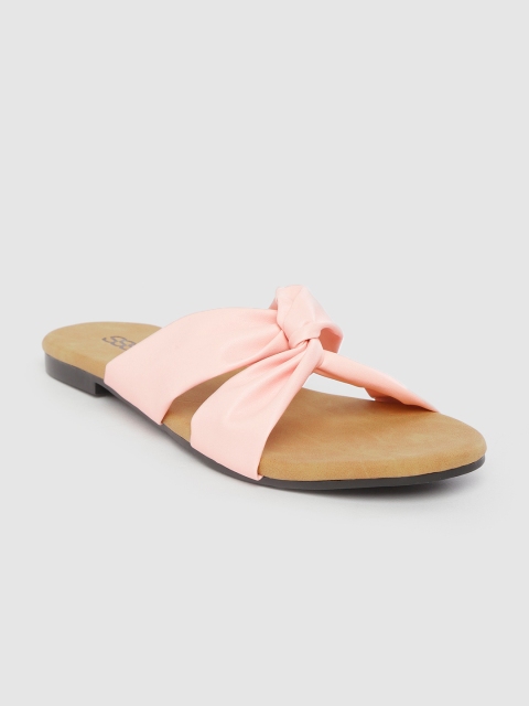 

Street Style Store Women Peach-Coloured Solid Open Toe Flats