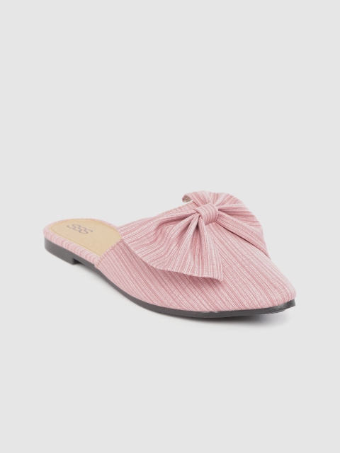 

Street Style Store Women Pink Striped Mules