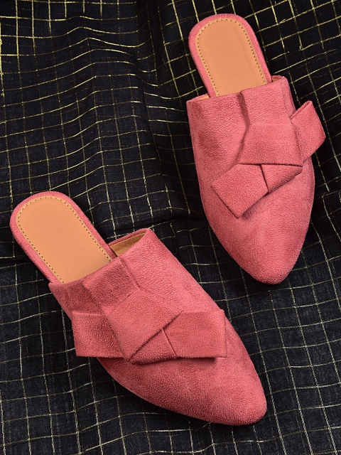 

Street Style Store Women Dusty Pink Solid Mules